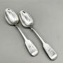 2 x Large Victorian Silver Teaspoons, Exeter, 1853