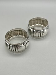 2 X Victorian Silver Napkin Rings, Birmingham 1885