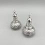 2 x Victorian Silver Pepper Shakers, Bham, 1888