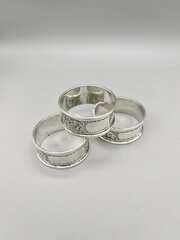 3 X George V Silver Napkin Rings, John Rose, 1919
