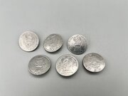 6 X 18th C German Silver Coin Buttons, Brandenburg