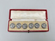6 X Art Nouveau Silver Buttons Levi & Salaman 1903
