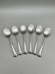 6 X Victorian Silver Coffee Spoons, Wm Hutton 1899