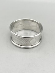 Art Deco Silver Napkin Ring, W.H. Haseler, 1936