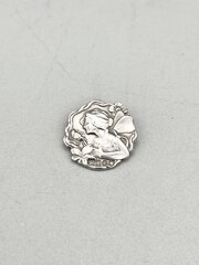 Art Nouveau Silver Button, London Import, 1903