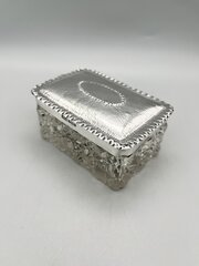 Arts & Crafts Glass & Silver Box, James Dixon 1912