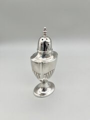 Edwardian Silver Pepper Shaker, Walker & Hall 1908