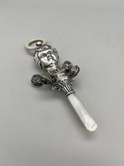 Edwardian Silver Rattle / Teether, Bham, 1906