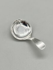 George III Silver Caddy Spoon, Tm. Willmore, 1800