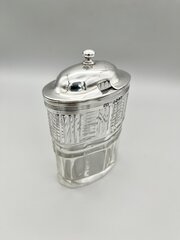 George IV Glass & Silver Mustard Pot, London, 1823
