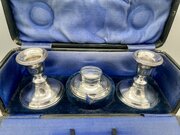 George V Cased Silver Desk Set, Birmingham, 1911