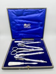 George V Silver Plate Fruit & Nuts Tool Set, 1914