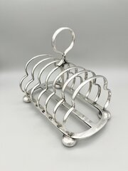 George V Silver Plate Toast Rack, Walker & Hall