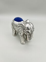 Large Mid-Century Silver Elephant Pin Cushion