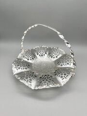 Mid-Century Silver Plate Cake Basket, C.1950s/60s