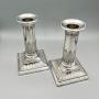 Pair of Edwardian Silver Pillar Candlesticks, 1902