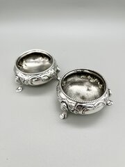 Pair Of Victorian Silver Salts, Robert Harper 1874
