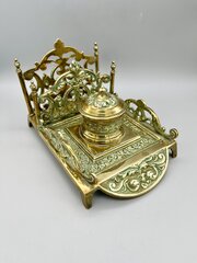 Victorian Brass Inkstand, C.1860s-90s