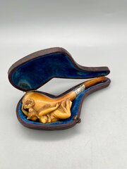Victorian Silver Mounted Meerschaum Pipe, 1890