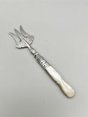 Victorian Silver Muffin Fork, John M. Banks, 1898