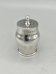 Victorian Silver Pepper Shaker, Wm. Hutton, 1887