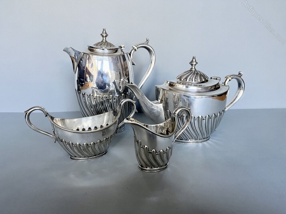 Antiques Atlas - Victorian Silver Plate 4 Pce Tea Set, Elkington