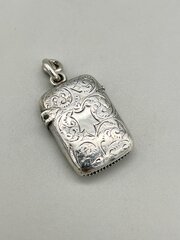 Victorian Silver Vesta Case, Mitchell Bosley, 1888