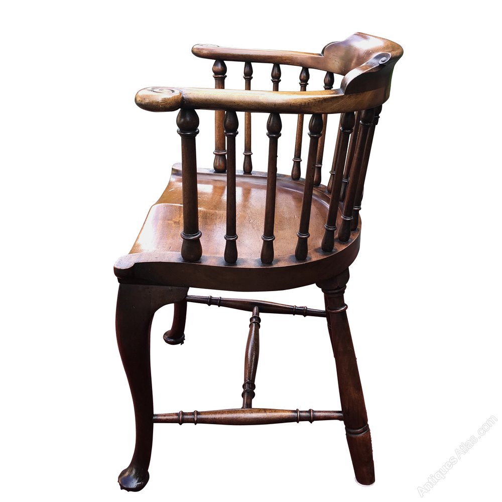 Antique Mahogany Windsor Armchair Or Desk Chair Antiques Atlas
