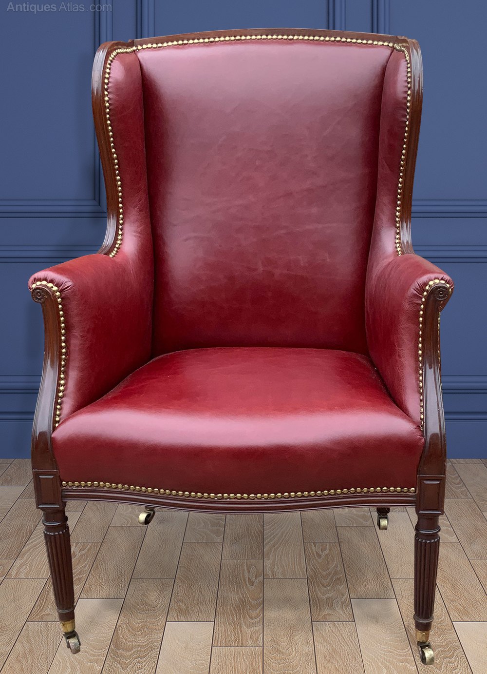 Antique Mahogany And Leather Library Or Desk Chair Antiques Atlas