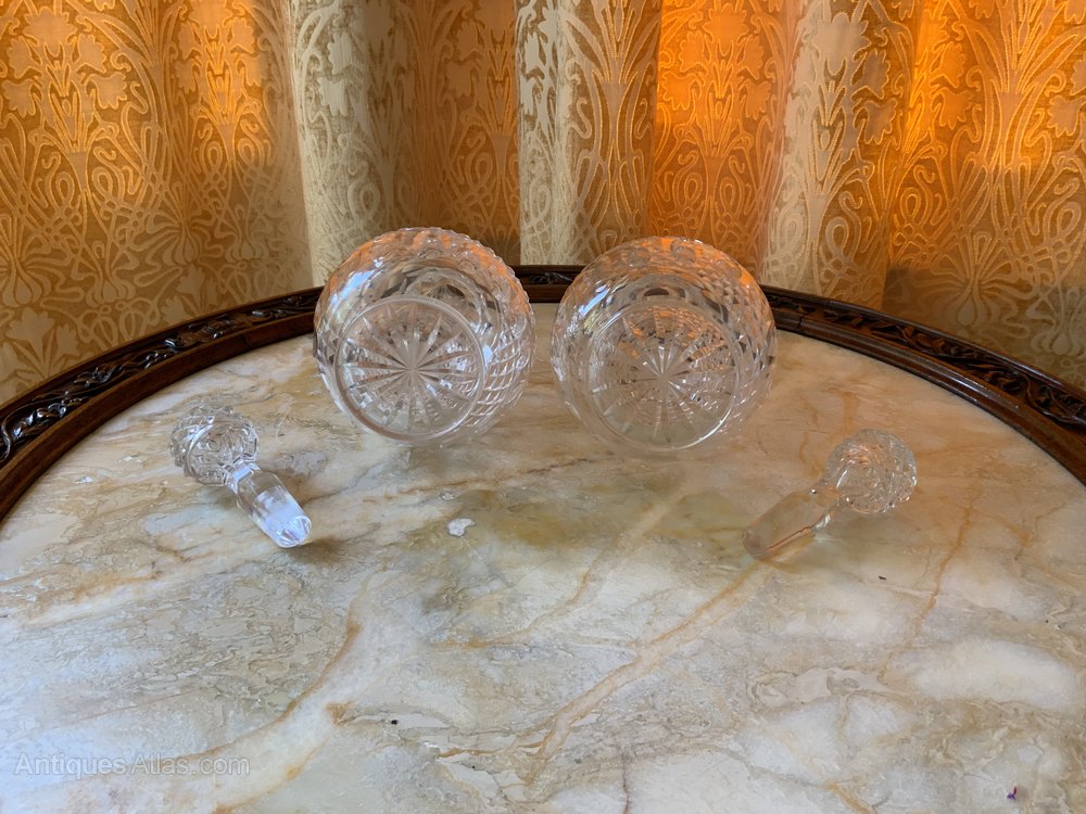 Antiques Atlas Antique Pair Regency Pineapple Cut Glass Decanters