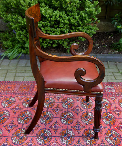 Antique Regency Mahogany Open Armchair Antiques Atlas
