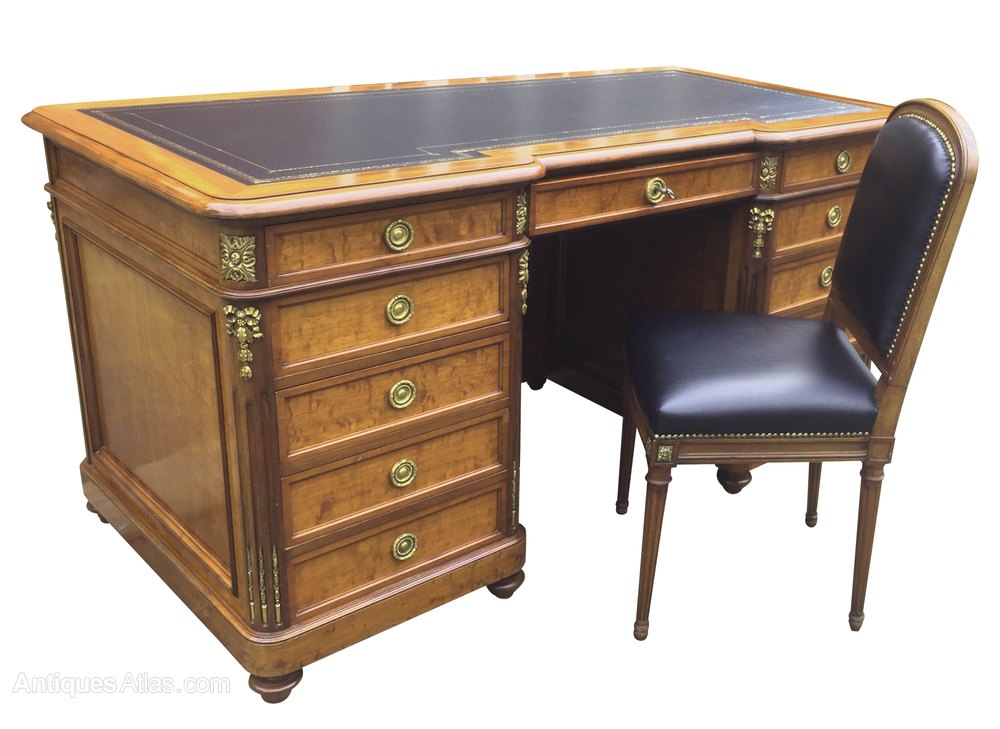 French Antique Desk And Chair Mahogany & Ormolu Antiques Atlas