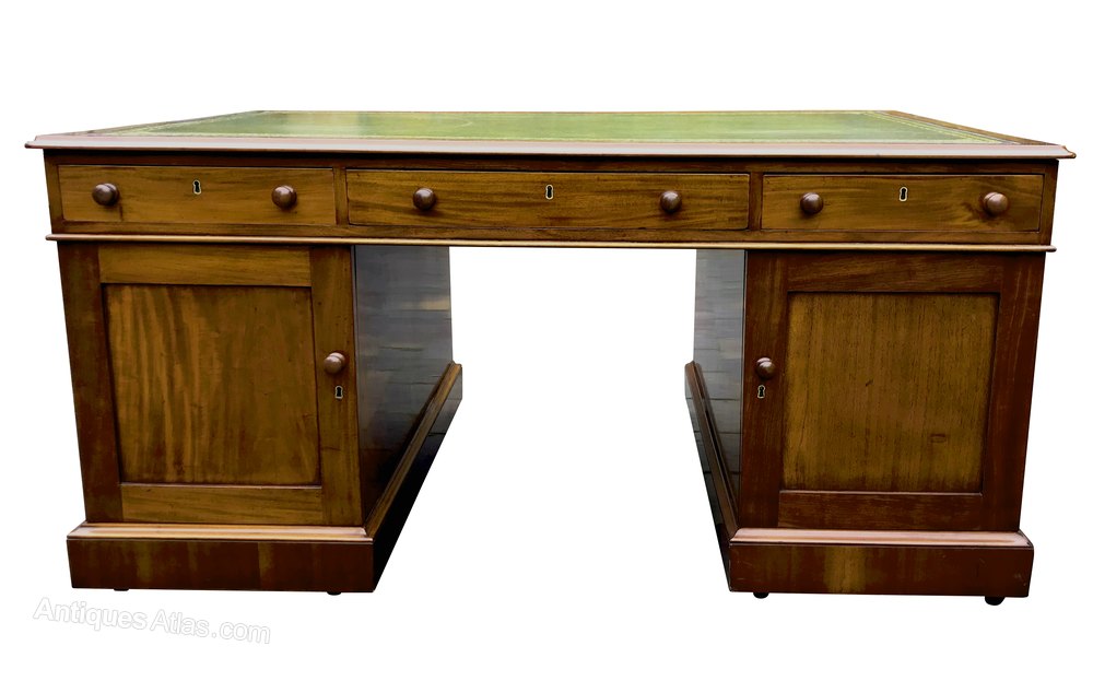 Large Antique Mahogany Partners Desk Antiques Atlas