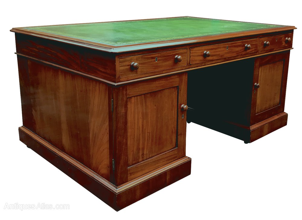 Large Mahogany Partners Desk By James Winter Antiques Atlas