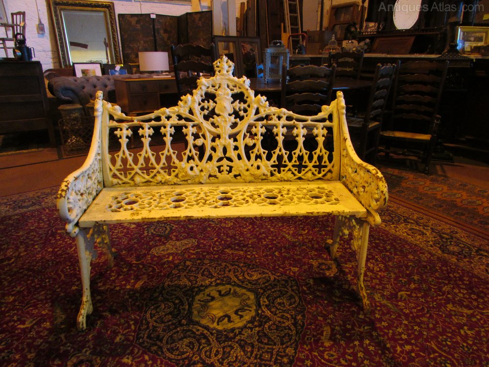 Cast Iron Bench >> Antiques Atlas - Victorian Wrought Cast Iron Bench. Cast Iron Bench >> Antiques Atlas - Victorian Wrought Cast Iron Bench.