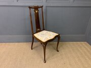 Art Nouveau Inlaid Mahogany Chair