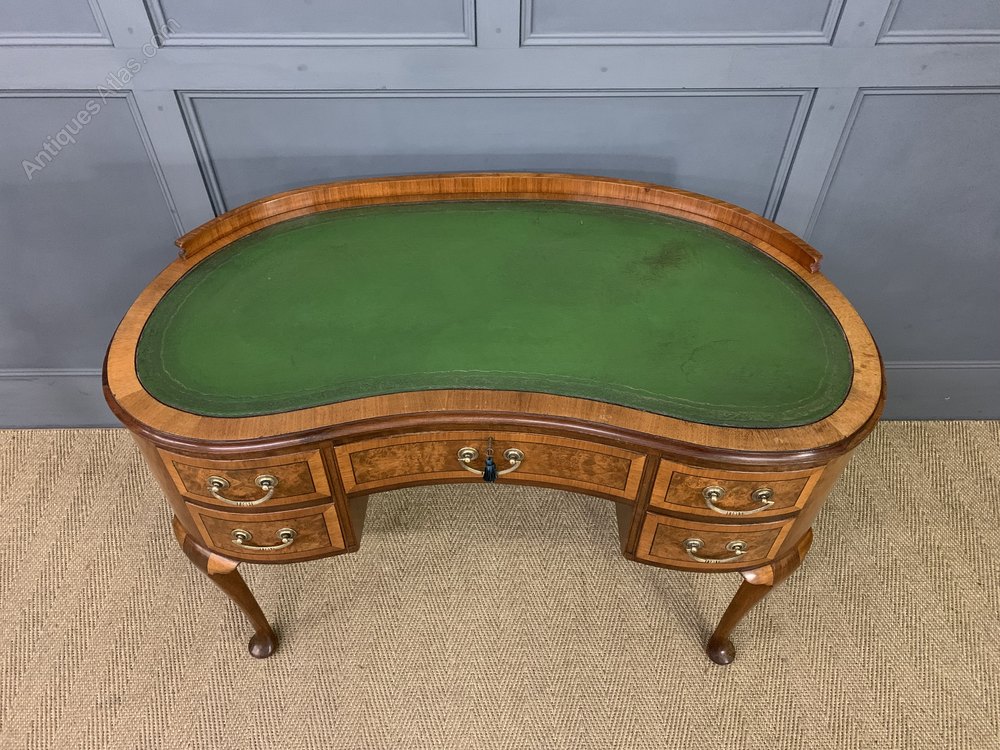 Burr Walnut Kidney Shaped Desk Antiques Atlas