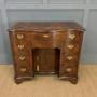 Burr Walnut Serpentine Fronted Knee Hole Desk