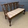 Chippendale Style Carved Mahogany Settee