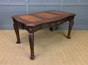Chippendale Style Carved Mahogany Writing Table