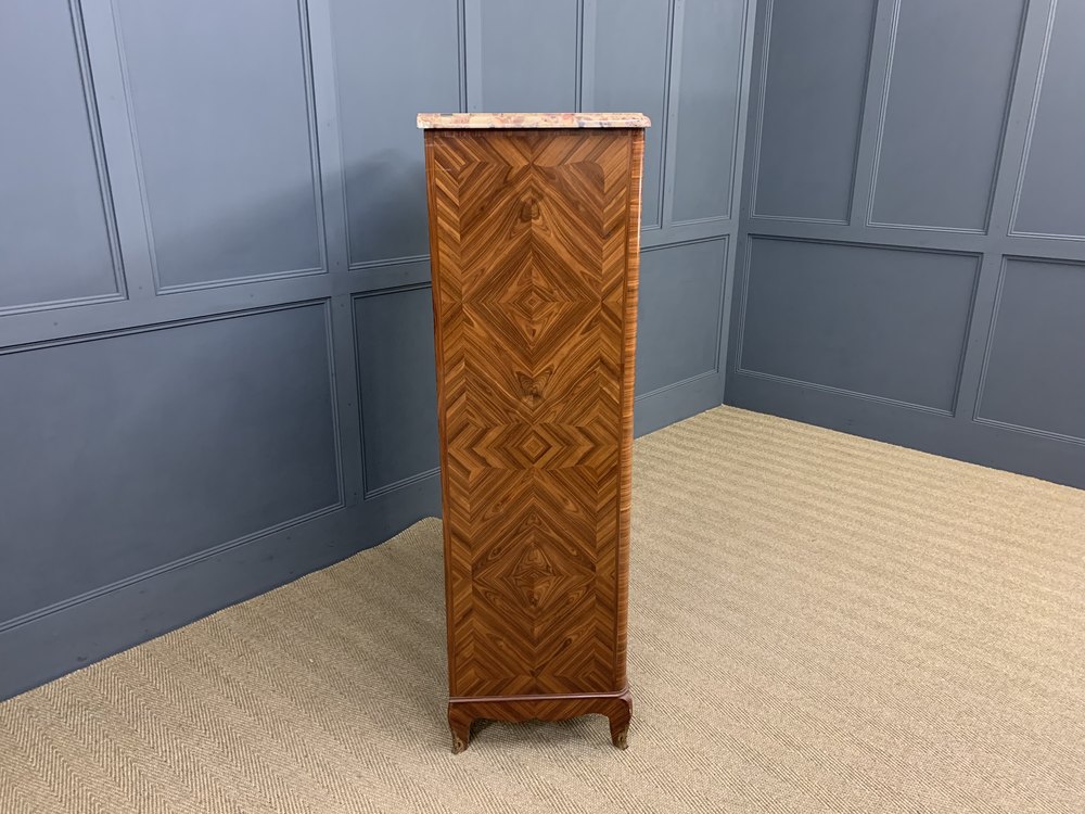 French Marble Topped Kingwood Cabinet - Antiques Atlas