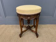 French Walnut Adjustable Piano Stool