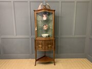 Inlaid Mahogany Corner Cabinet