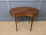Inlaid Mahogany Kidney Shaped Table