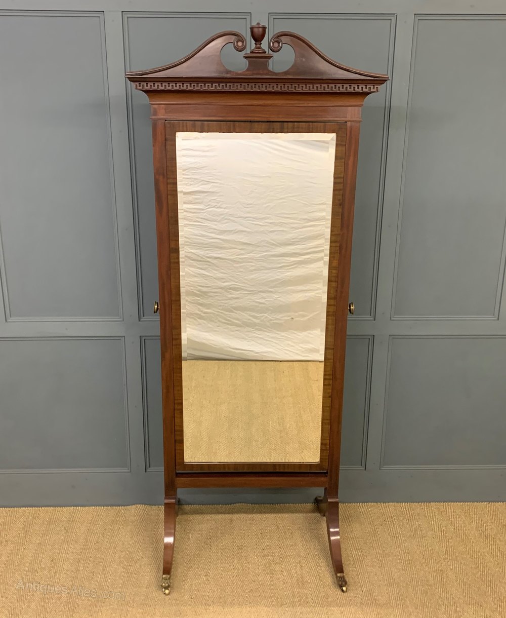 Antiques Atlas Large Edwardian Mahogany Cheval Mirror