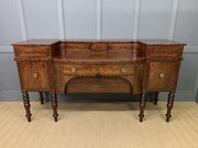 Large Regency Inlaid Flame Mahogany Sideboard