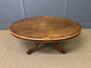 Large Sized Victorian Burr Walnut Coffee Table