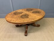 Large Sized Victorian Burr Walnut Coffee Table