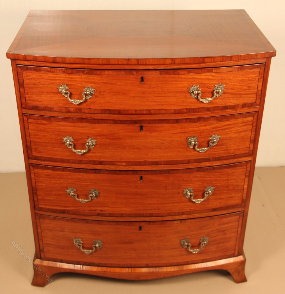 Late Inlaid Satinwood Chest Of Drawers Antiques Atlas