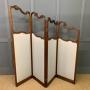 Mahogany 4 Fold Dressing Screen